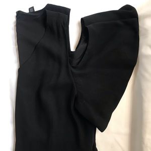 Ladies cold shoulder black jumpsuit